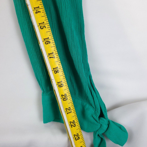 Lilyful Halter Jumpsuit Bow Knot Ankle Pants Deep V Neck Women S Gauzy Green - Picture 6 of 14